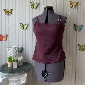 Maroon swim top